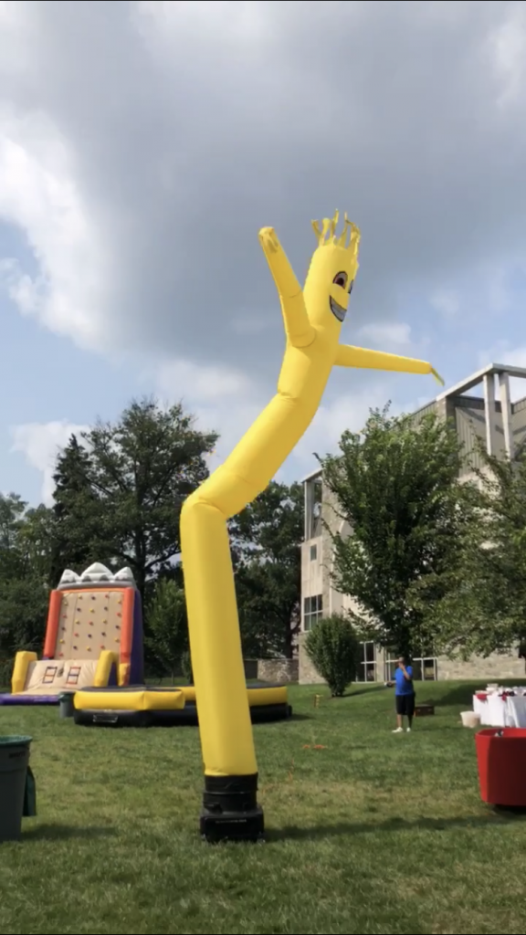 Look for our giant inflatable person to find out locations for events!