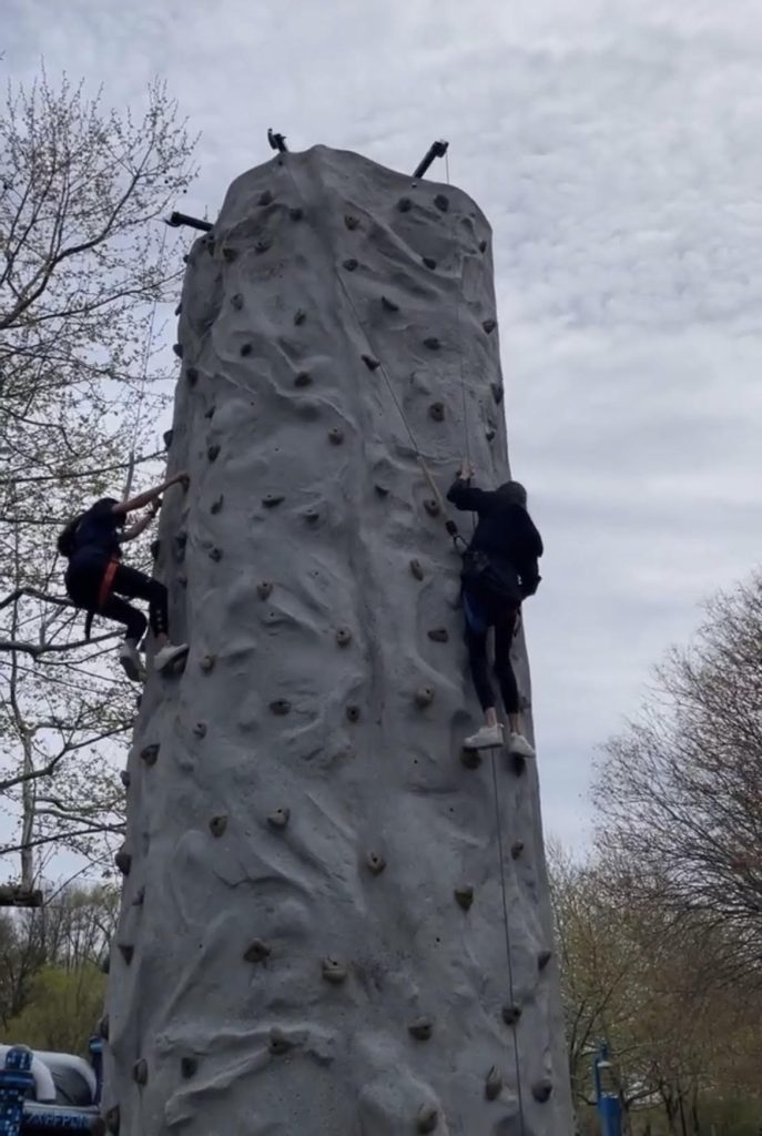 HCP brings the amusement to you! Check out the rock climbing wall at the annual SAD festival! 