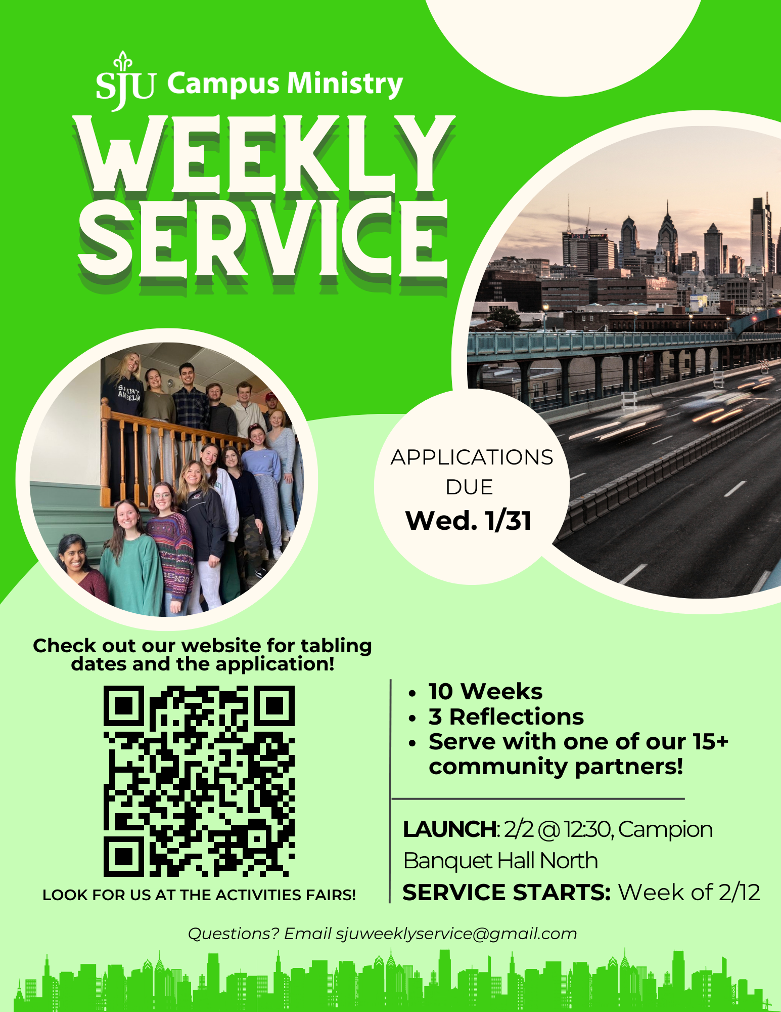 Weekly Service Spring 2024 Recruitment