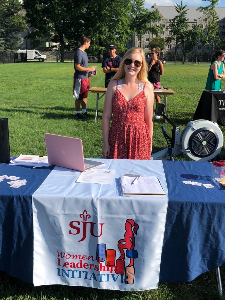 Co-President Caroline Kelm pictured at the Fall 2018 Activities Fair